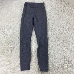 Lululemon Align Pant II 25" Mini Heathered Herringbone Heathered Black White